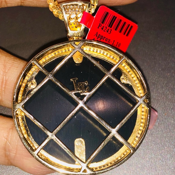 Stunning real diamond large mens angel round memorial pendant custom made NOT CZ - Picture 5 of 9